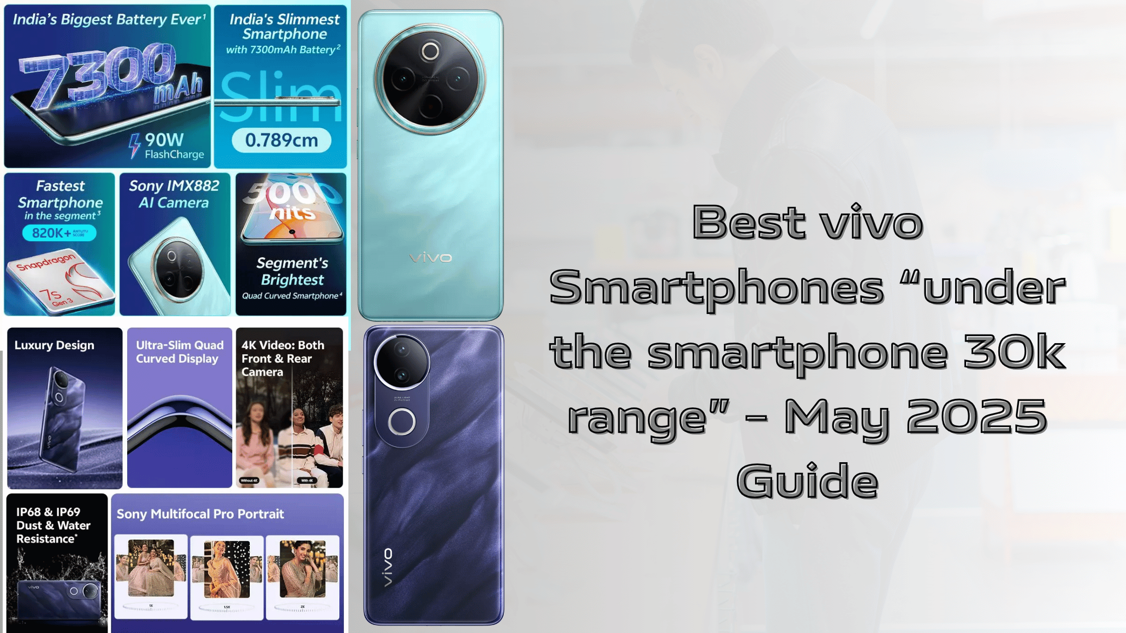 Best vivo Smartphones “under the smartphone 30k range”